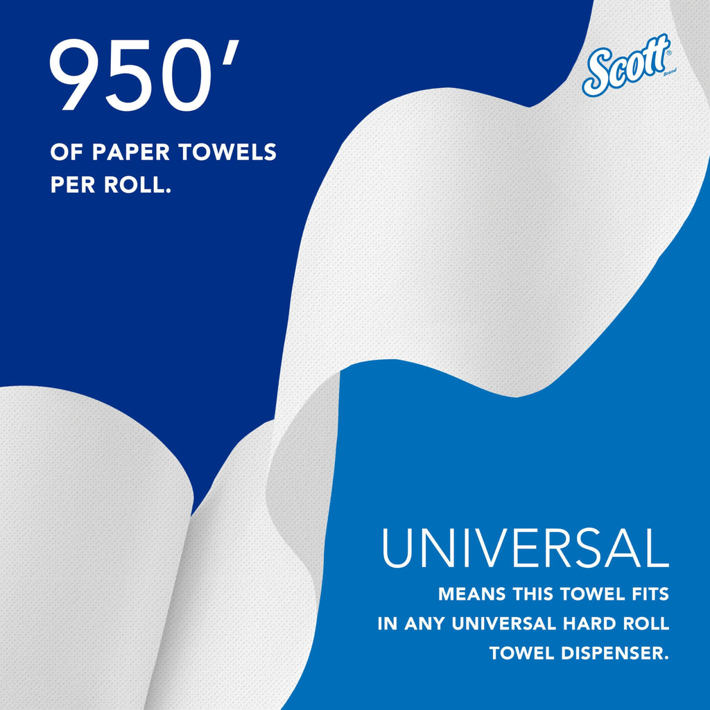 Scott Professional Hard Roll Paper Towels, Bulk, 6 Rolls x 950' (02000)