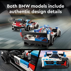 LEGO Speed Champions BMW M4 GT3 & BMW M Hybrid V8 Race Cars, BMW Toy for Kids with 2 Buildable Models and 2 Driver Minifigures, Car Toy Birthday Gift Idea for Boys and Girls Ages 9 and Up, 76922