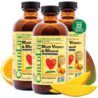 ChildLife Essentials Kids Multivitamin & Mineral - Vitamins for Kids, Liquid Multivitamin Supplement for Toddler & Baby Wellness - Natural Orange & Mango Flavor, 8 Fl Oz (Pack of 3)