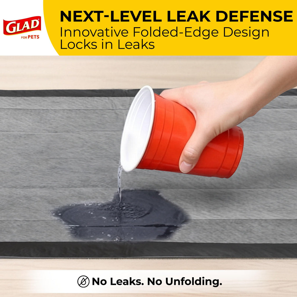 Glad for Pets, Activated Carbon Disposable - Dog Pee Pads, 100 Count Large
