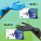 FifthPulse Medical Exam Blue Nitrile Gloves X Small 1000 Count - 3 Mil Powder and Latex Free Disposable Gloves - Case of 10 Boxes of 100