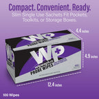 WIPESPLUS Probe Wipes, Thermometer Wipes, Meat Probe Wipe with Individual Satchets for Home and Business, 1000 Count, 10 Packs of 100, White