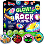 JOYIN Rock Painting Kit- Glow in The Dark Rock Kit, Arts and Crafts for Kids Ages 6-12, Art Supplies Toy, Kids Craft Paint Kits, Arts & Crafts for Boys Girls Birthday Party Gift Toy