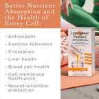 LivOn Laboratories Lypo–Spheric Liposomal Vitamin C 1000mg - No Sugar, Immune Support, Plant Based - Easy to Swallow, Absorbable - Non–GMO, Gluten Free (0.2 fl oz Individual 30 Packets)