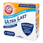 ARM & Hammer Ultra Last Clumping Cat Litter, Unscented, MultiCat, 18 Lbs