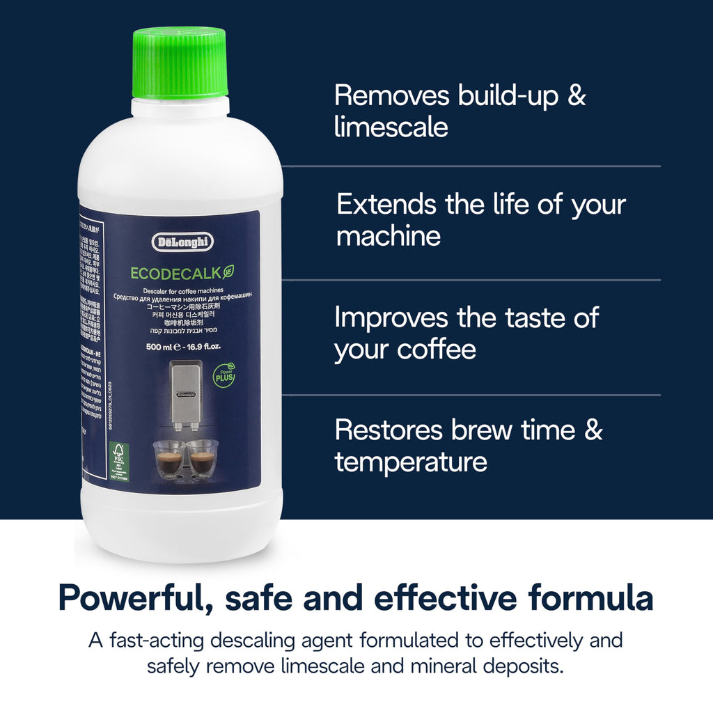 De'Longhi EcoDecalk Universal Descaler, for Coffee Machines 16.90 oz