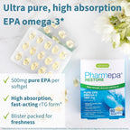 Igennus Pharmepa Restore, Pure EPA 1000mg, Omega 3 rTG Fish Oil, IFOS Certified, High Absorption, 90% Concentration Triple Strength, Wild & Sustainable, Lemon Flavor, 1-Month Supply, 60 Softgels