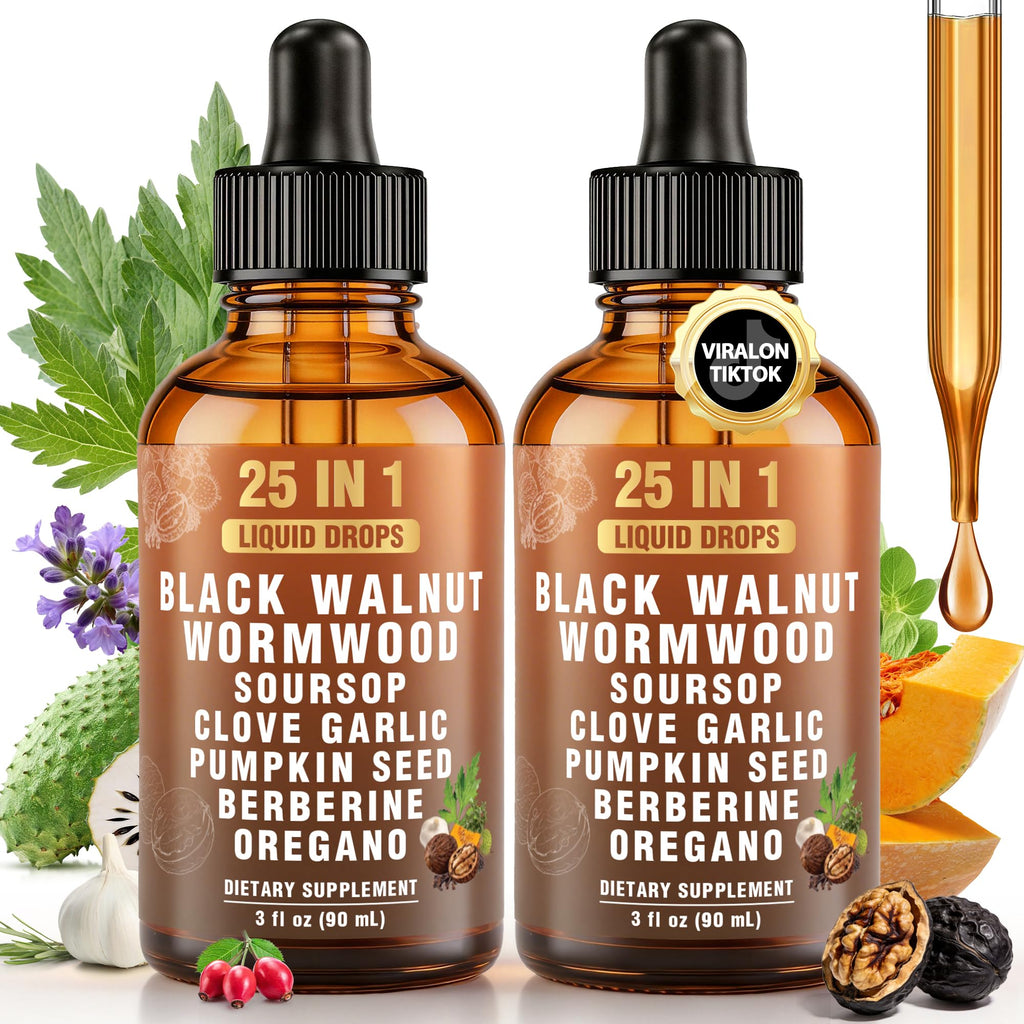Royavita 25-in-1 Liposomal Wormwood Black Walnut Clove Parasite Cleanse with Clove, Garlic, Pumpkin Seed, Oregano & Berberine – 98% Absorption for Superior Digestive Health & Balance, 2 * 90ml