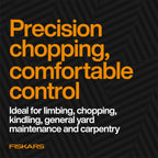 Fiskars X14 Universal Axe 14", Camping Hatchet for Chopping Wood Kindling