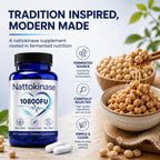 Nattokinase 10800 Fu, Ultimate Nattokinase 10800 Fu, Organic Nattokinase Supplement 10800 Fu, Vegan Capsules Gluten-Free, Supports Daily Health, 2 Capsules Daily, 60 Capsules