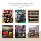 Saichotoy Display Case Compatible with Hot Wheels & Matchbox, 1/64 Scale Diecast Toy Car Storage, Parking Garage Diorama - Freestanding Storage with 4 Levels 24 Spots Maximum 40 Cars
