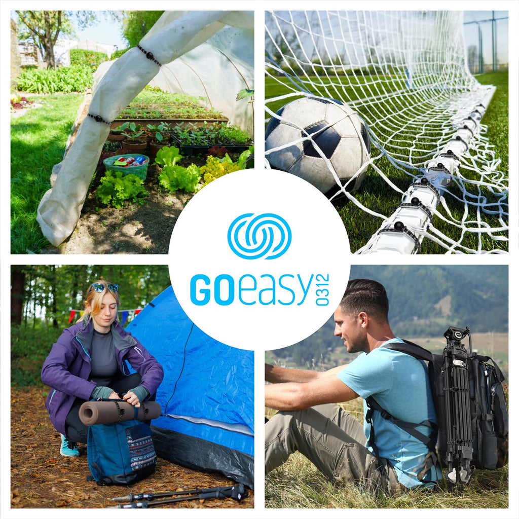 GOEASY0312 Ball Bungee Cords 6 Inch - 50 PCS Bungee Balls with Elastic String for Canopy, Tarp, Straps, Tent, Poles & Wires, for Outdoor & Indoor Activities