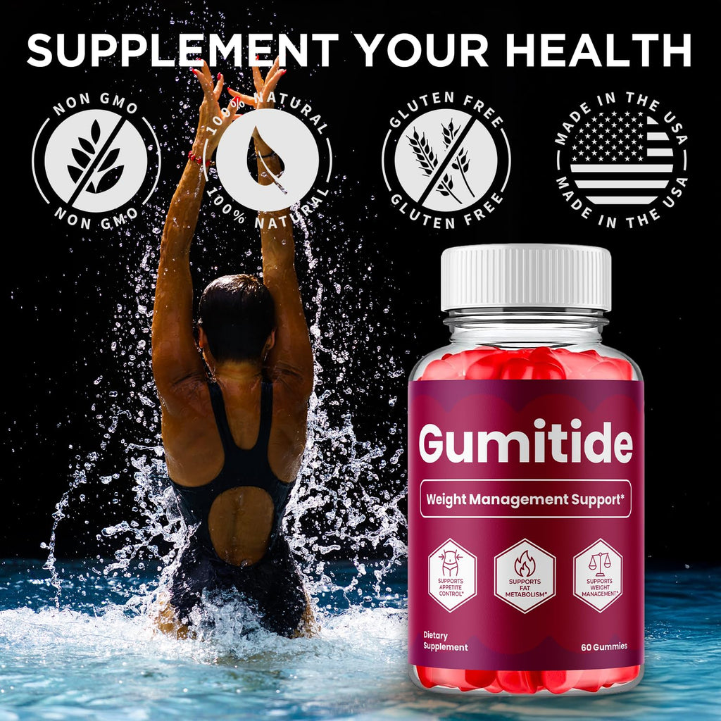 Gumitide Gummies, Gumitide Gummys with Natural Ingredients, Advanced Formula Gummy Supplement with Maximum Strength Health and Wellness Active Lifestyle Multivitamins for Women and Men (60 Gummies)