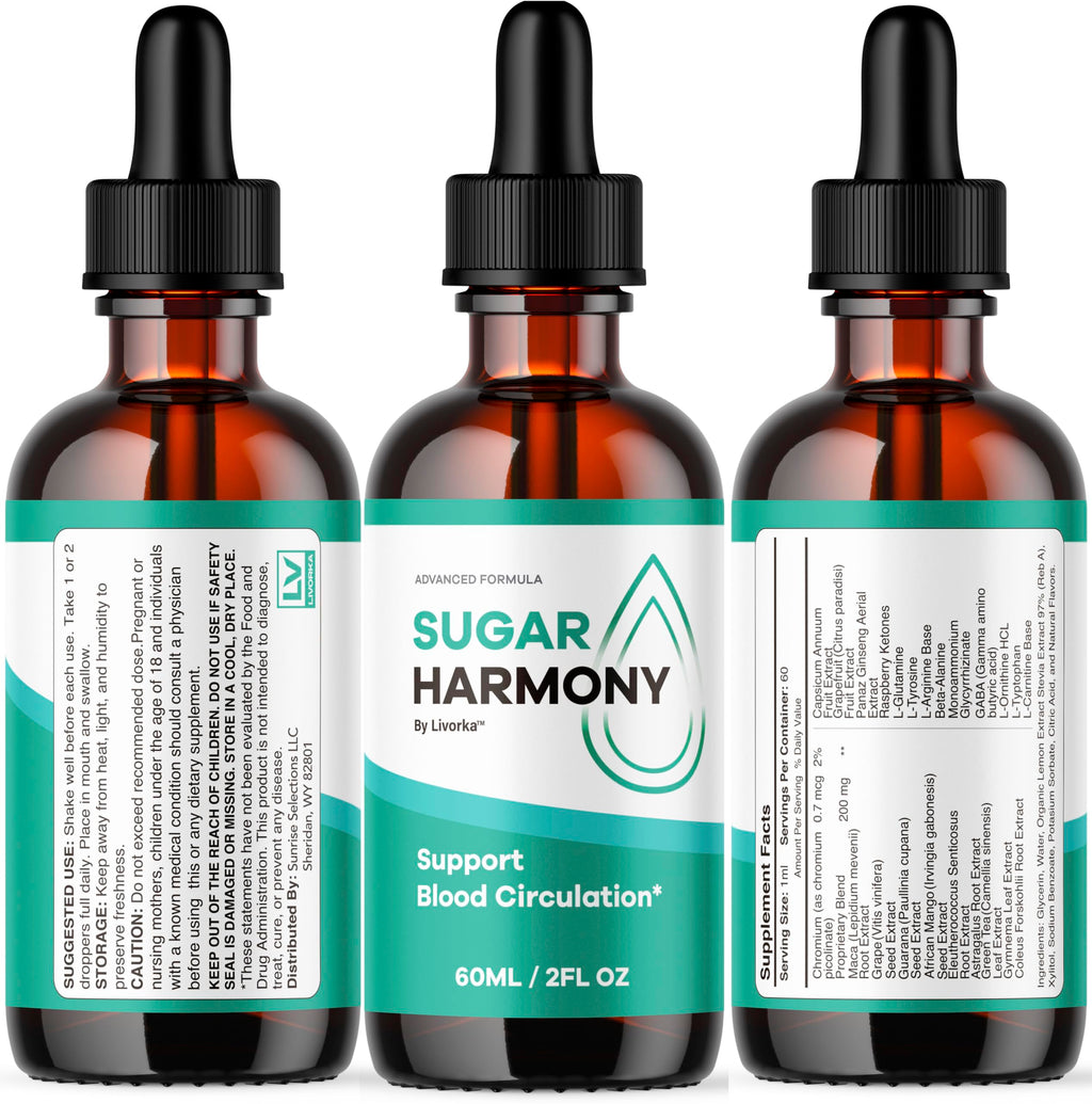 (5 Pack) Sugar Harmony Drops - Official SugarHarmony Advanced Premium Liquid Formula Support Drops - Maximum Strenght, Natural Ingredients For Overall Health & Wellness Reviews, 5 Bottles For 5 Months