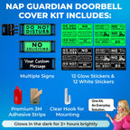 Nap Guardian – The Original – Invented in USA – No Soliciting Doorbell Cover for Ring & Video Doorbells – Blocks Button to Stop Ringing – Rotates Do Not Disturb/No Soliciting