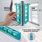 DURATECH 3-Piece Level Tool Set, Magnetic Torpedo Level Included 2.5", 6.25", 8" Leveler with 0°/30°/45°/90° Bubbles, V-Groove, Large Viewing Window, Aluminium Alloy Construction, SAE and Metric Scale