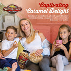 Stonehedge Farms Caramel Flavored Popcorn | 32 oz Large Tub | Perfect for Holidays and Christmas | Bulk Gourmet Popped Sweet Snacks | Carmel Pop Corn | 2 Pound Gift