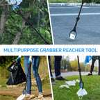 38" Extra Long Grabber Reacher Tool – 3 Pack Foldable Reacher Grabber Pickup Tools with 360° Rotating Jaw & Magnet - Heavy Duty Pick Up Grabbers for Seniors, Trash, Surgery Recovery (Orange Blue Pink)