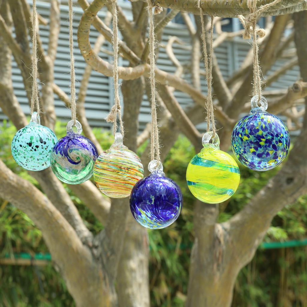 VCUTEKA Hanging Garden Gazing Ball, Glass Witch Ball for Outdoor Decor, 3"