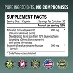 Approved Science Sulforaphane Delayed Release Capsules - 200mg Broccoli Seed Extract (BroccoRaphanin), 300mg Broccoli Powder - Vegan Sulforaphane Supplement - Pack of 5