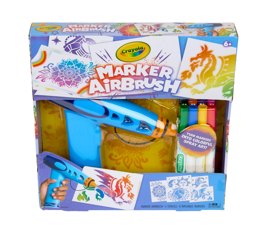 Crayola Marker Airbrush Spray Art Kit, Arts & Crafts Toys, Holiday Gift