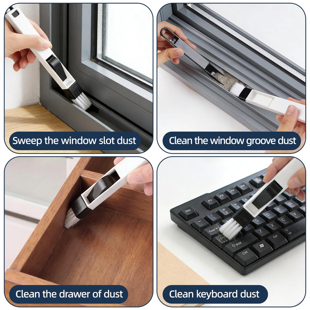 Eahwey 12-51’’ Telescopic Window Squeegee for High Windows, 2-in-1 Window Cleaning Kit with Extra Silicone Blade & Hook, Professional Squeegee for Shower Glass Doors (Window Squeegee Set)