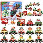 Advent Calendar 2026 Magnetic Wooden Animal Train for Kids,24 Day Christmas Advent Calendar Surprise Train,Montessori Magnetic Train Toy Christmas Countdown Gift for Toddlers,Boys and Girls