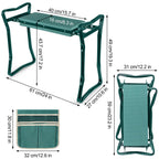 Garden Kneeler and Seat, Garden Bench for Kneeling and Sitting, Garden Stool and Kneeler with A Tool Pocket, Eva Soft Foam Pad for Kneeling and Seating, Gardening Gifts for Women Men Seniors Gardener