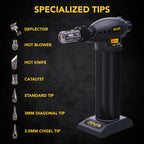 LEXIVON Butane Torch Multi-Function Kit | Premium Self-Igniting Soldering Station with Adjustable Flame | Pro Grade 125-Watt Equivalent (LX-771)