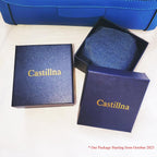 Castillna Glossy Stainless Steel Bangle Bracelets Set for Women, Silver, Set of 7 Pieces, 7.8 inches