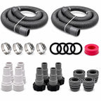 FibroPool Universal Pool Hose Install Kit - Fits 1.5 in Connections - 6 ft - Plastic & Alloy Steel
