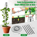 2 Pack Spiral Metal Garden Trellis for Climbing Plants Outdoor - 72" Large Heavy Duty Plant Support Tower with Center Pole, for Outdoor Garden, Raised Bed,Backyard,Container Gardening