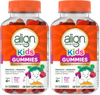Align Probiotic, Kids Gummies, Prebiotic + Probiotic Helps Support a Healthy Digestive System*, #1 Doctor Recommended Probiotic Brand‡, 50 Gummies Packaging May Vary (Pack of 2)