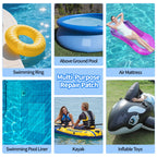 Extra Large Pool Patch Repair Kit, 4ft x 2.8ft TPU Heavy Duty Vinyl Pool Liner Patch for Above Ground Pools Underwater Self-Adhesive Inflatable Floats Bounce Houses Tents Air Mattress Clear