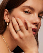 PAVOI 14K Yellow Gold Plated Wide Eternity Statement CZ Ring