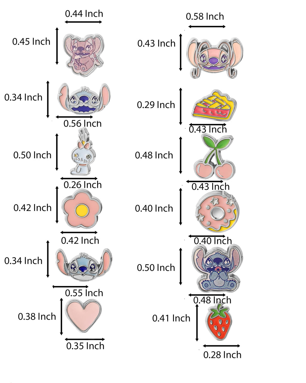 Disney Lilo and Stitch Earrings for Women Pack of 12 Official License