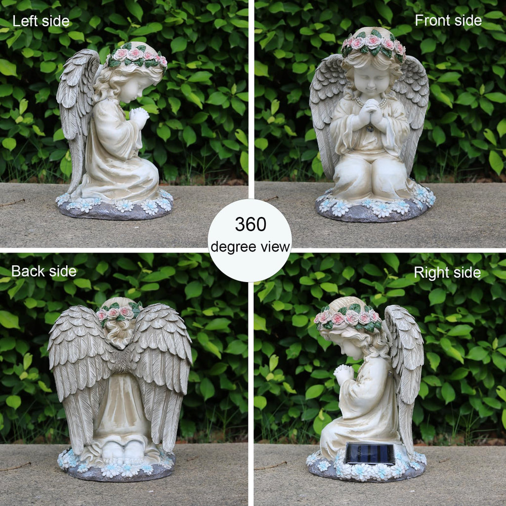 Solar Angel Garden Statues Outdoor,Garden Angel,Praying Angels Figurines