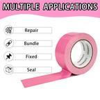 COSIMIXO 5-Pack Pink Heavy Duty Duct Tape, 2 inches x 30 Yards, Strong, Flexible, No Residue, All-Weather and Tear by Hand - Bulk Value for Repairs, Industrial, Professional Use