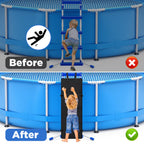 Adnee 600D Oxford Cloth Pool Ladder Protector Cover, 47.5''x16''Pool Step Guards,Swimming Pool Child Saver to Prevent Kids from Climbing,Falling,Drowning﻿ and Bunk Bed Ladders Protection ﻿