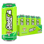 GHOST Energy Drink, Zero Sugars, 12-Pack, Warheads Sour Green Apple, 16oz