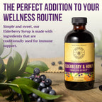 ZAND Elderberry & Honey Immune Syrup - Black Elderberry Syrup for Adults & Kids, Natural Throat Defense Wellness Supplement with Propolis & Organic Apple Cider Vinegar - 8 Fl Oz