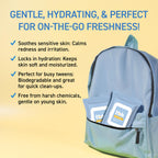 TBH Kids Gentle Face Wipes – Daily Cleansing & Hydrating Wipes for Preteens & Teens – Soothing Chamomile & Calendula – Sulfate & Paraben-Free – 30 Count (Pack of 2)