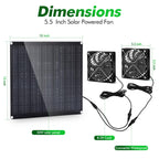 Solar Panel Fan kit, 30W Solar Powered Fan with Dual IPX7 Waterproof Fans for Outside Chicken Coops, Greenhouses, Sheds, Solar Panel Fan kit