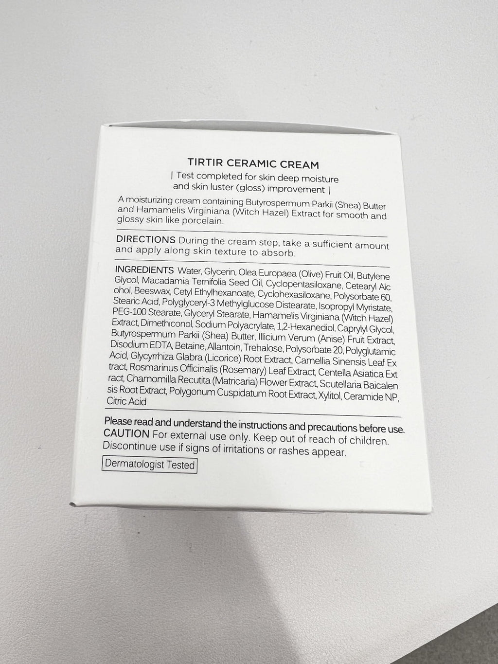 TIRTIR Natural Ceramide Cream | Deep moisturizer for Glass Skin, Polyglutamic acid, Centella Asiatica Extract, Skin barrier, Lightweight, Mild, Nature derived ingredients, Dry skin, Korean skincare
