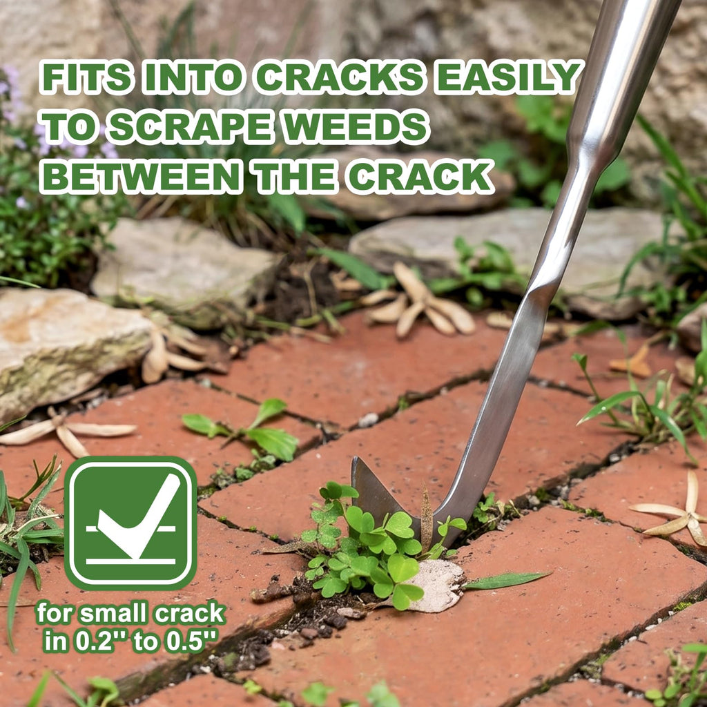 Haliaeetus Long Handle Crack Weeder Tool, 62'' L Shape Crevice Weeding Tool