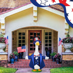 Patriotic Porch Goose Outfits 4th of July Goose Outfits Independence Day Lawn Porch Goose Clothes Fits 23" Cement Plastic Goose Statue for USA 250th Anniversary Outdoor Garden Yard Patio Decoration