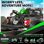Rhino USA Retractable Ratchet Straps (2-Pack) - 1 Inch x 10 Feet (1,209lb Break Strength) - Auto Self Retracting Tie Down Straps for Truck, Cargo Trailer, Motorcycle, ATV, UTV - Black