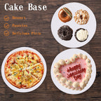 PFAMKEER 8Pcs Cake Boards 14 Inch Round,White Sturdy 1/2 Inch Cake Drum,14 Inch Cake Boards,Disposable Cake Plates,Corrugated Cake Base Cake Drums for Father's Day