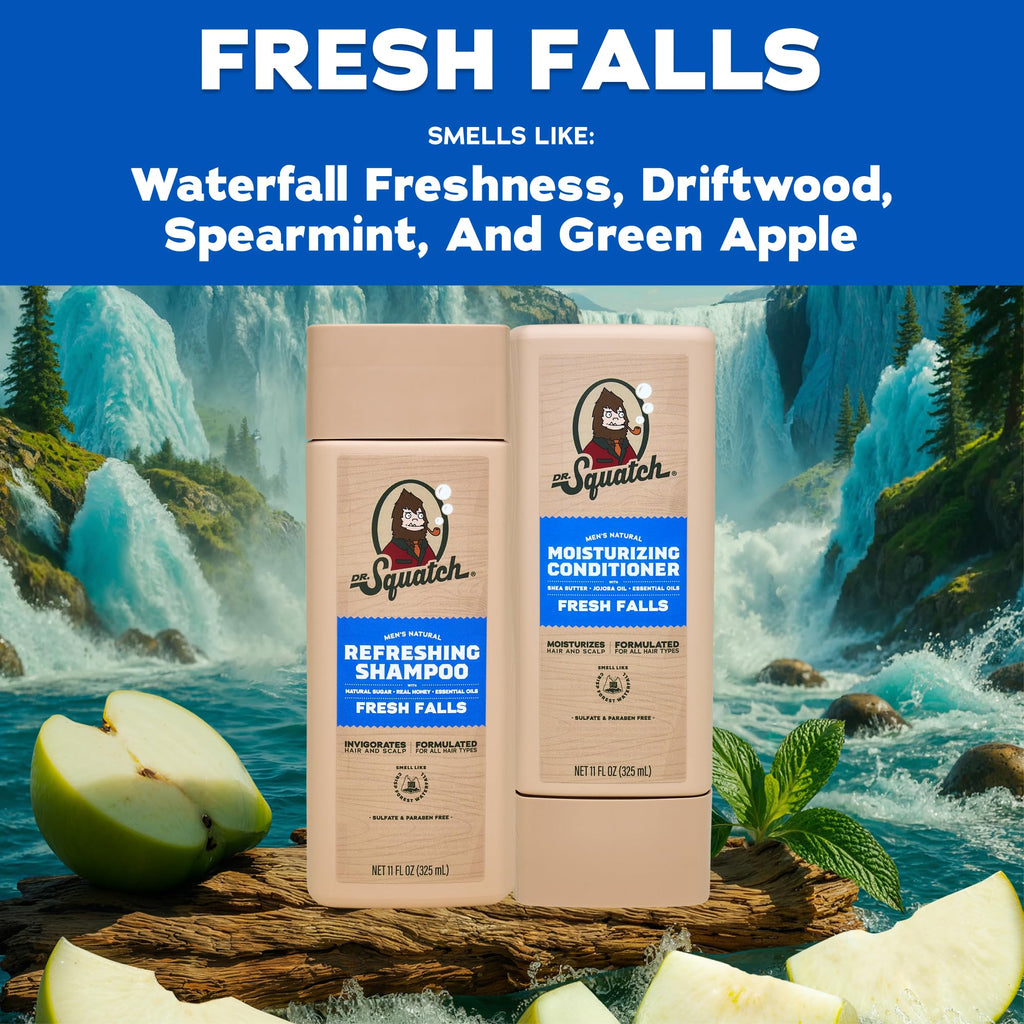 Dr. Squatch Men's Natural Shampoo and Conditioner Set (11 fl oz, 2-Pack)