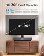 PERLESMITH Universal TV Stand Legs for 32-70 inch TVs to 99lbs with Mount